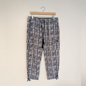 Caffe Marrakesh Navy Printed Flowy Pants